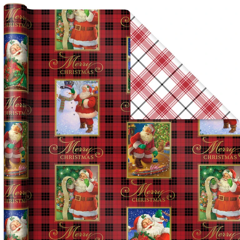 Hallmark Christmas Classics 3-Pack Reversible Wrapping Paper Assortment, 120 Sq. Ft. 4 Hallmark Christmas Classics 3-Pack Reversible Wrapping Paper Assortment, 120 Sq. Ft. - Image 4