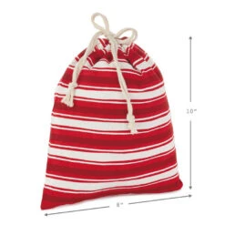 Hallmark 10" And 20" Santa And Stripes 2-Pack Fabric Christmas Gift Bags 9 Hallmark 10" And 20" Santa And Stripes 2-Pack Fabric Christmas Gift Bags -Hallmark Santa and Stripes Medium and XL Fabric Gift Bags XGB4902 04