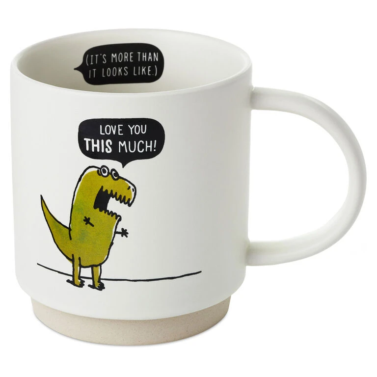 Hallmark T-Rex Love You This Much Funny Mug, 16 Oz. 1 Hallmark T-Rex Love You This Much Funny Mug, 16 Oz.