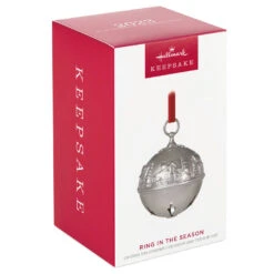 Hallmark Ring In The Season Metal Bell Ornament 9 Hallmark Ring In The Season Metal Bell Ornament -Hallmark Silver Jingle Bell Keepsake Ornament 2699QXR8139 04