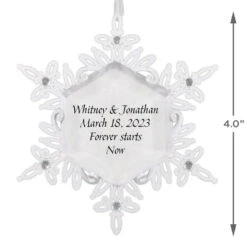 Hallmark Sparkling Snowflake Text Personalized Metal Ornament 5 Hallmark Sparkling Snowflake Text Personalized Metal Ornament -Hallmark Snowflake Text Personalized Keepsake Ornament 2499QHE2012B1 03
