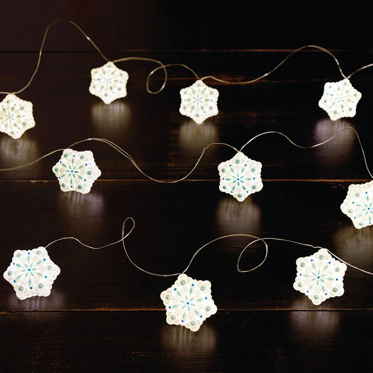 Hallmark Snowflake 10-Light Christmas String Lights, 10' 2 Hallmark Snowflake 10-Light Christmas String Lights, 10' - Image 2