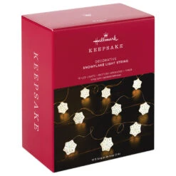 Hallmark Snowflake 10-Light Christmas String Lights, 10' 9 Hallmark Snowflake 10-Light Christmas String Lights, 10' -Hallmark Snowflakes Keepsake Christmas Light String 1QSB6297 04