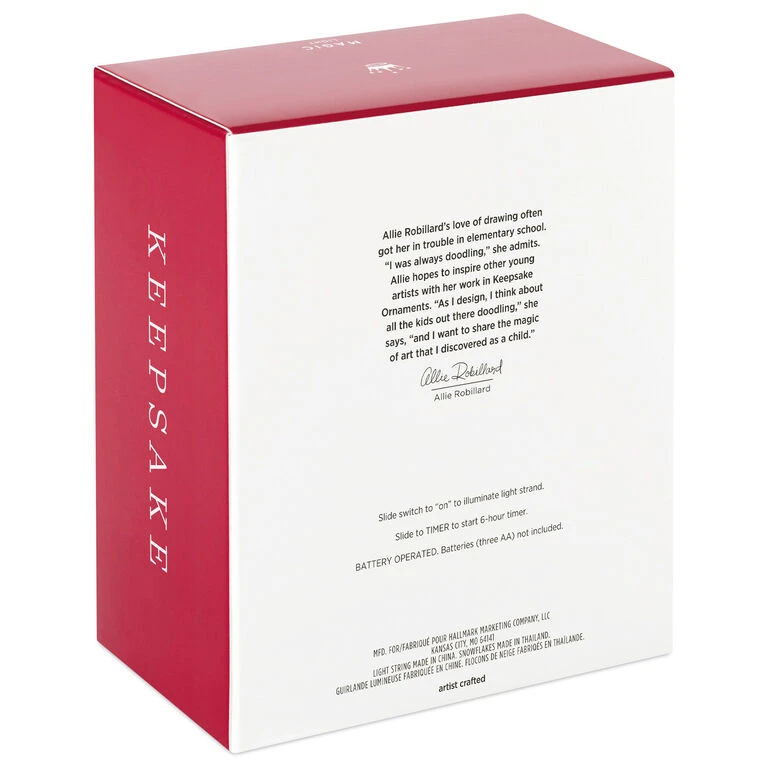 Hallmark Snowflake 10-Light Christmas String Lights, 10' 5 Hallmark Snowflake 10-Light Christmas String Lights, 10' - Image 5