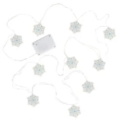 Hallmark Snowflake 10-Light Christmas String Lights, 10' 11 Hallmark Snowflake 10-Light Christmas String Lights, 10' -Hallmark Snowflakes Keepsake Christmas Light String 1QSB6297 06