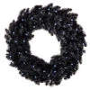 Hallmark Black Pre-Lit Wreath, 30"