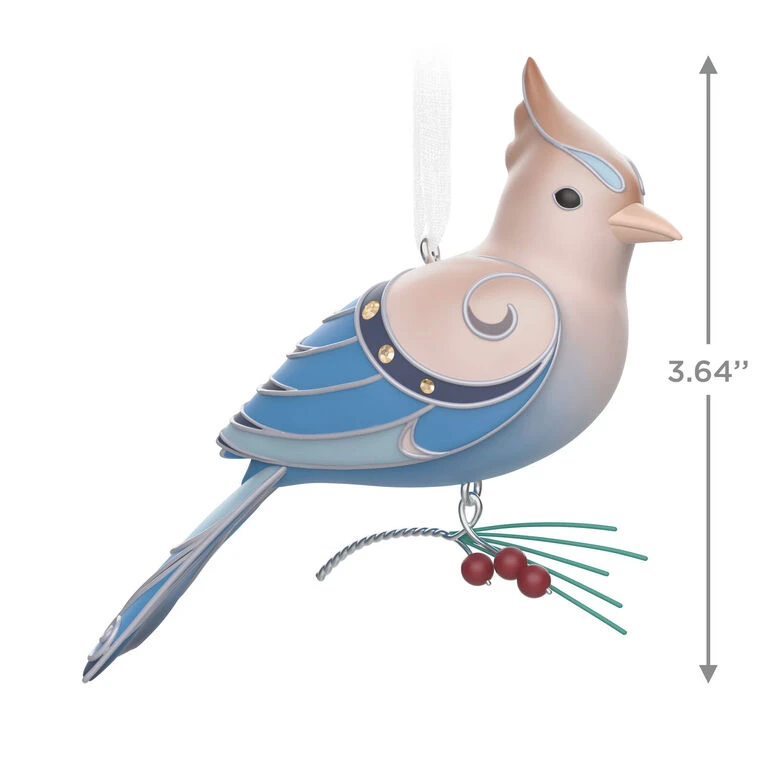 Hallmark The Beauty Of The Birds Leucistic Steller's Jay Ornament 3 Hallmark The Beauty Of The Birds Leucistic Steller's Jay Ornament - Image 3