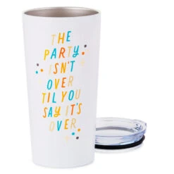Hallmark The Party Isn't Over Stainless Steel Tumbler, 20 Oz. 5 Hallmark The Party Isn't Over Stainless Steel Tumbler, 20 Oz. -Hallmark The Party Isnt Over Travel Ceramic Mug 1BIR1264 03