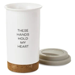 Hallmark These Hands Hold My Heart Ceramic Travel Mug, 12.5 Oz. 8 Hallmark These Hands Hold My Heart Ceramic Travel Mug, 12.5 Oz. -Hallmark These Hands Hold My Heart Travel Mug With Paints 1BBY4852 04