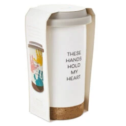 Hallmark These Hands Hold My Heart Ceramic Travel Mug, 12.5 Oz. 9 Hallmark These Hands Hold My Heart Ceramic Travel Mug, 12.5 Oz. -Hallmark These Hands Hold My Heart Travel Mug With Paints 1BBY4852 05