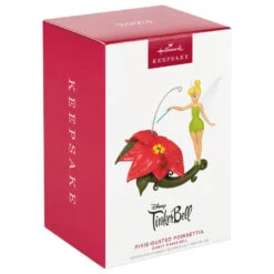 Hallmark Disney Tinker Bell Pixie-Dusted Poinsettia Ornament 9 Hallmark Disney Tinker Bell Pixie-Dusted Poinsettia Ornament -Hallmark Tinker Bell on Flower Keepsake Ornament 2099QXD6637 04