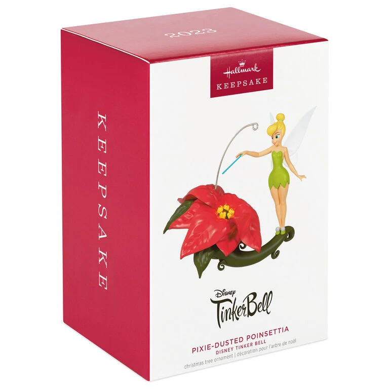 Hallmark Disney Tinker Bell Pixie-Dusted Poinsettia Ornament 4 Hallmark Disney Tinker Bell Pixie-Dusted Poinsettia Ornament - Image 4