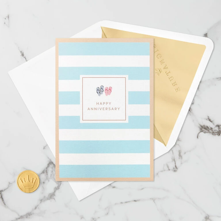 Hallmark Tropical Beach Scene 3D Pop-Up Anniversary Card 4 Hallmark Tropical Beach Scene 3D Pop-Up Anniversary Card - Image 4