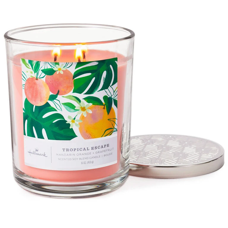 Hallmark Tropical Escape 3-Wick Jar Candle, 16 Oz. 2 Hallmark Tropical Escape 3-Wick Jar Candle, 16 Oz. - Image 2