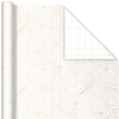 Hallmark Upscale Neutrals 3-Pack Wrapping Paper, 85 Sq. Ft. Total -Hallmark Upscale Neutrals 2 Standard 1 Foil 3Pack Gift Wrap 5EWR6417 04