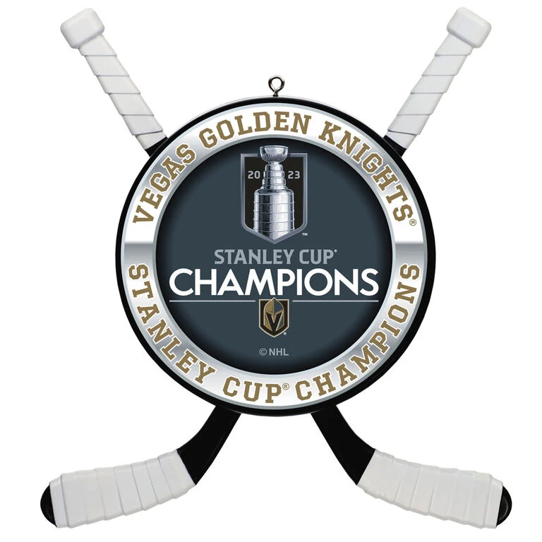 Hallmark NHL® Vegas Golden Knights® 2023 Stanley Cup® Champions Hockey Ornament 1 Hallmark NHL® Vegas Golden Knights® 2023 Stanley Cup® Champions Hockey Ornament