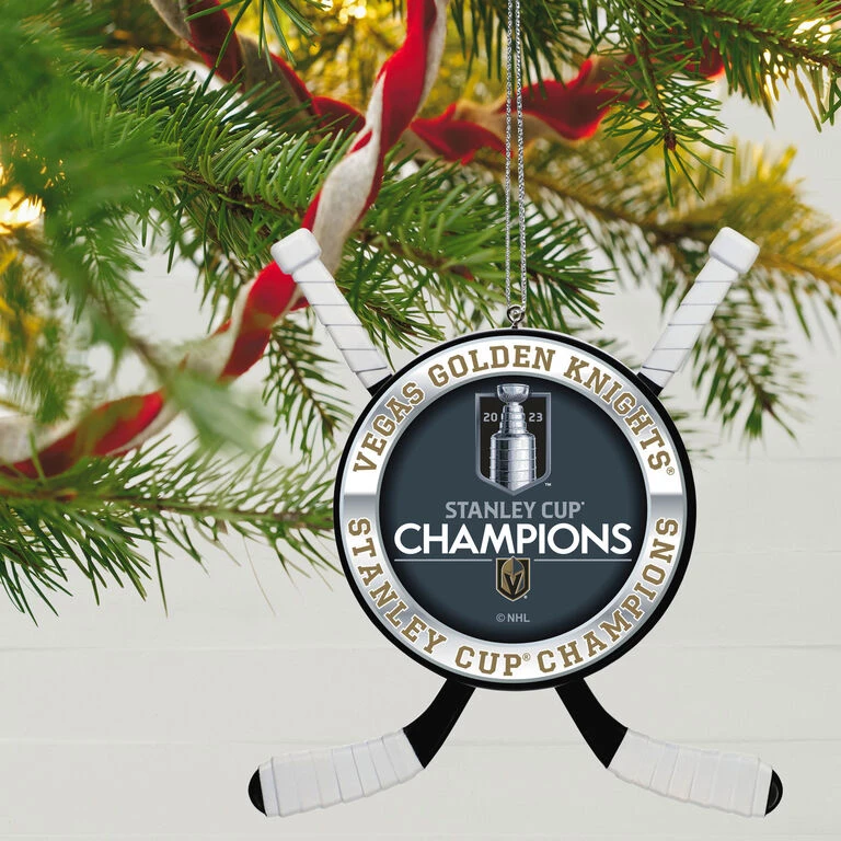 Hallmark NHL® Vegas Golden Knights® 2023 Stanley Cup® Champions Hockey Ornament 2 Hallmark NHL® Vegas Golden Knights® 2023 Stanley Cup® Champions Hockey Ornament - Image 2