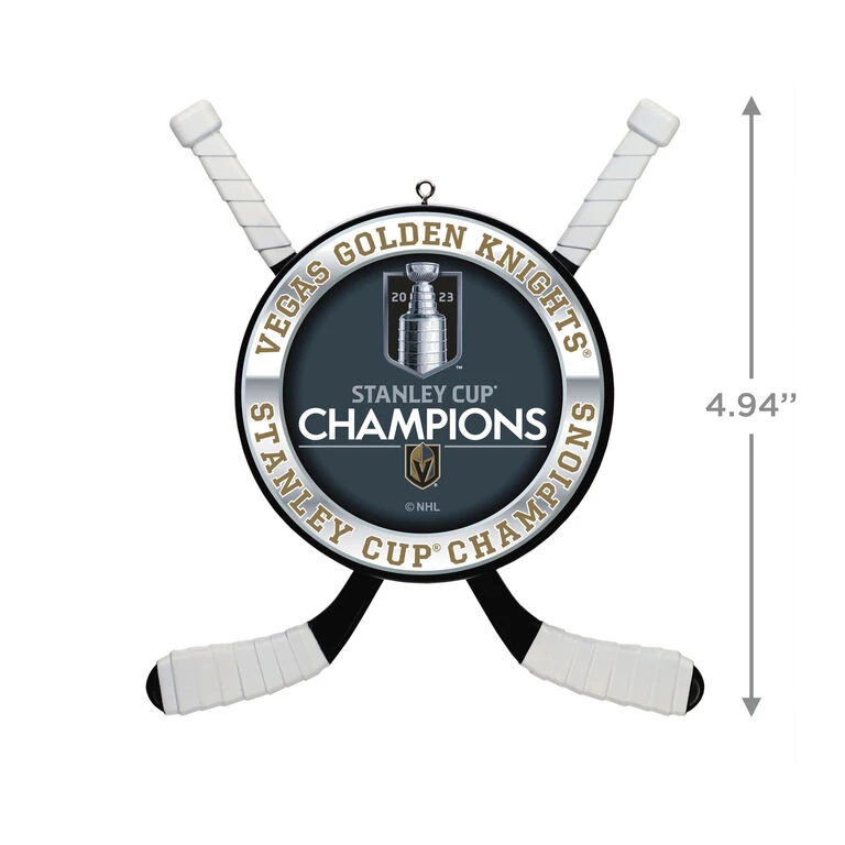 Hallmark NHL® Vegas Golden Knights® 2023 Stanley Cup® Champions Hockey Ornament 3 Hallmark NHL® Vegas Golden Knights® 2023 Stanley Cup® Champions Hockey Ornament - Image 3