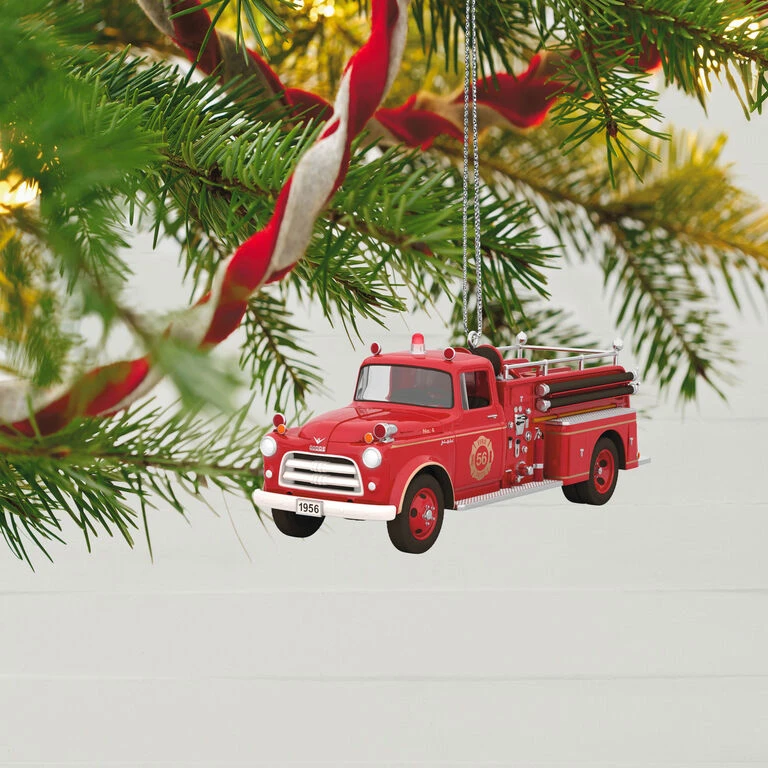 Hallmark Fire Brigade 1956 Dodge Fire Engine 2023 Ornament With Light 2 Hallmark Fire Brigade 1956 Dodge Fire Engine 2023 Ornament With Light - Image 2