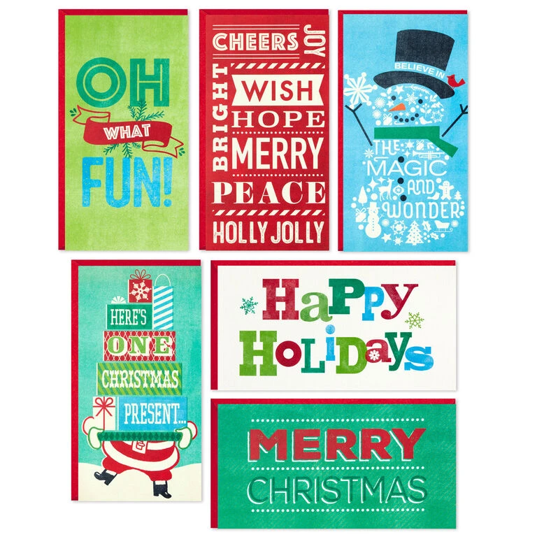 Hallmark Vintage Letterpress Money Holder Boxed Christmas Cards Assortment, Pack Of 36 2 Hallmark Vintage Letterpress Money Holder Boxed Christmas Cards Assortment, Pack Of 36 - Image 2