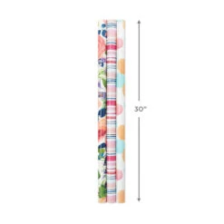 Hallmark Watercolor Tones 3-Pack Reversible Wrapping Paper, 75 Sq. Ft. Total 8 Hallmark Watercolor Tones 3-Pack Reversible Wrapping Paper, 75 Sq. Ft. Total -Hallmark Watercolor Tones 3Pack Reversible Wrapping Paper 5EWR6405 03