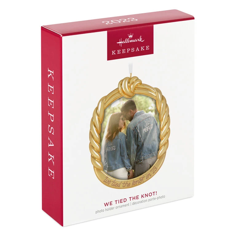 Hallmark We Tied The Knot! 2023 Metal Photo Frame Ornament 4 Hallmark We Tied The Knot! 2023 Metal Photo Frame Ornament - Image 4