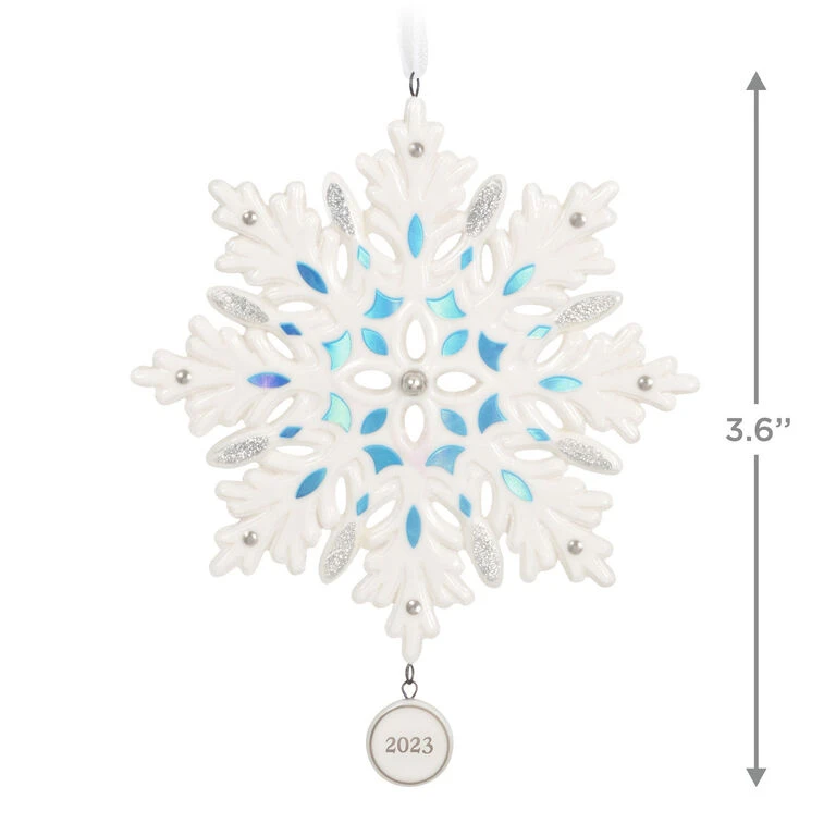 Hallmark Snowflake 2023 Porcelain Ornament 3 Hallmark Snowflake 2023 Porcelain Ornament - Image 3