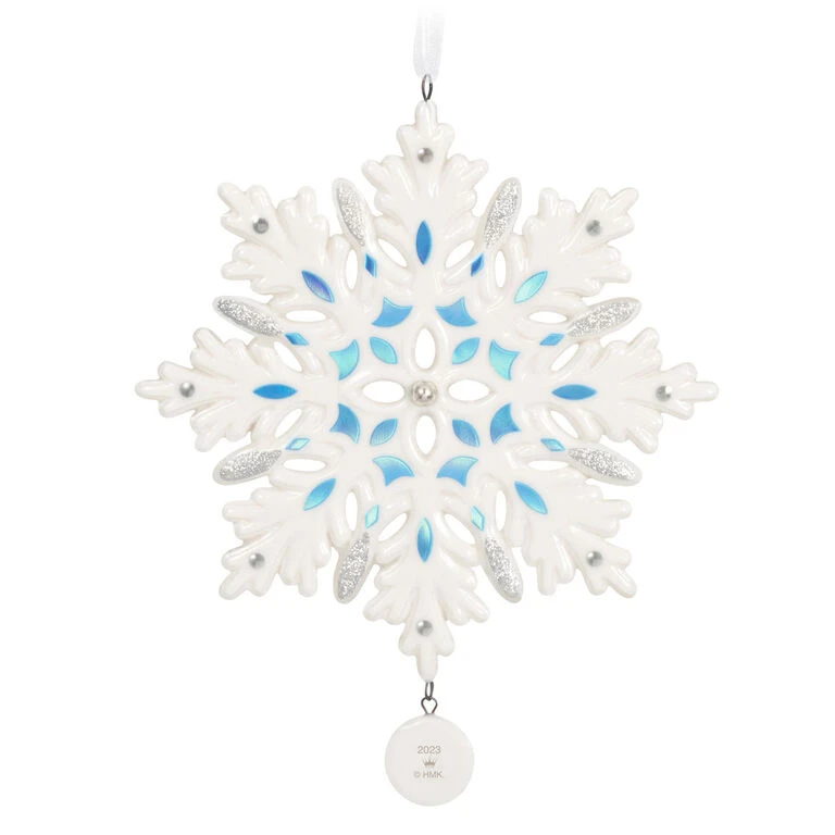 Hallmark Snowflake 2023 Porcelain Ornament 6 Hallmark Snowflake 2023 Porcelain Ornament - Image 6