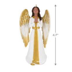 Hallmark Angel Of Adoration Ornament -Hallmark White and Gold Angel Keepsake Ornament 1999QSM7857 03