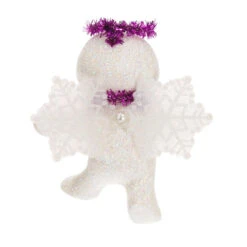 Hallmark Snow Angel Ornament -Hallmark White and Pink Glittery Snow Angel Keepsake Ornament 1399QGO2749 06