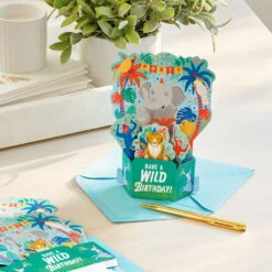 Hallmark Wild Animal Party Boxed Pop-Up Birthday Cards, Pack Of 8 13 Hallmark Wild Animal Party Boxed Pop-Up Birthday Cards, Pack Of 8 -Hallmark Wild Animal Party PopUp Boxed Birthday Cards 5STZ1174 07