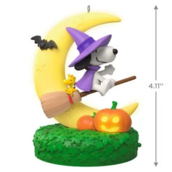 Hallmark The Peanuts® Gang Snoopy's Moonlit Mischief Musical Ornament With Light 8 Hallmark The Peanuts® Gang Snoopy's Moonlit Mischief Musical Ornament With Light -Hallmark Witch Snoopy on Broom Keepsake Ornament 2699QFO5319 03