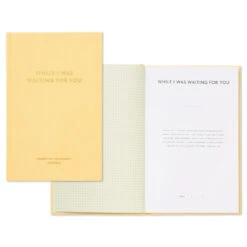 New Arrival -Hallmark Yellow Prompted Pregnancy Journal 1BBA4141 02